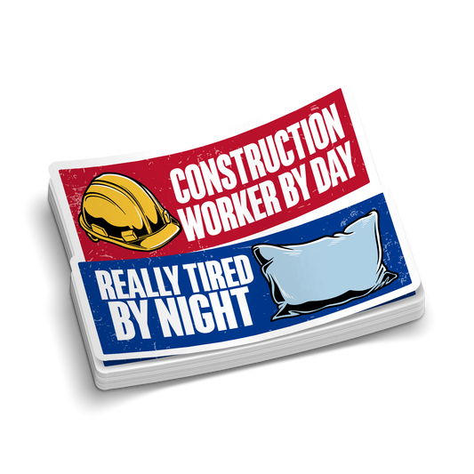 Construction Worker By Day - Hard Hat Decal