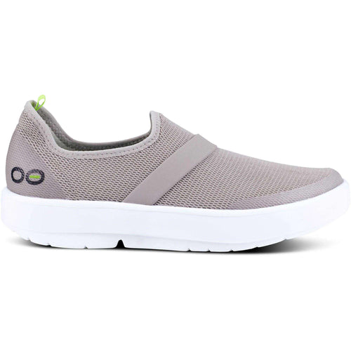 Women's OOFOS OOmg Low, White/Grey, 5 B Medium - Skoutley Outdoors LLC