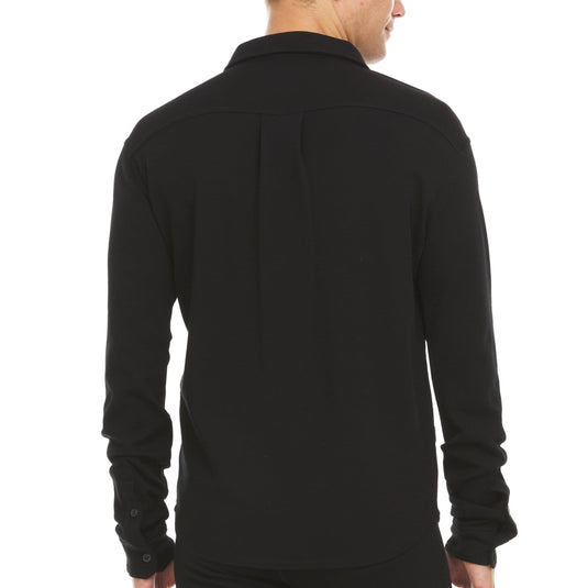 Men's 100% Merino Wool Button Down Shirt - Midweight