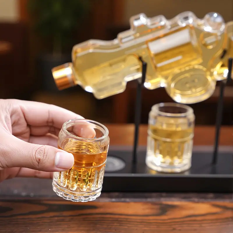 Load image into Gallery viewer, Classic Revolver Whiskey Decanter Set
