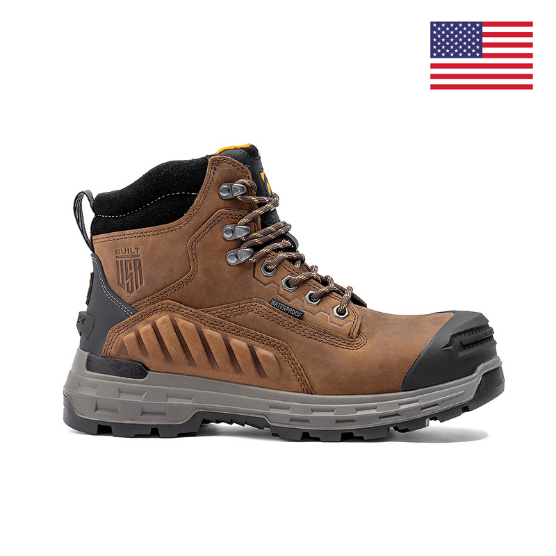 Load image into Gallery viewer, Wildwood 6” Waterproof Comp Toe Boot – Brown - Built in USA
