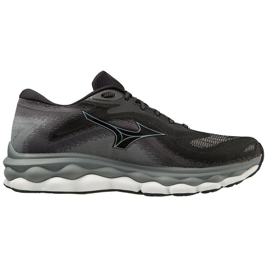 Men's Mizuno Wave Sky 7, Black/Glacial Ridge, 12 D Medium - Skoutley Outdoors LLC