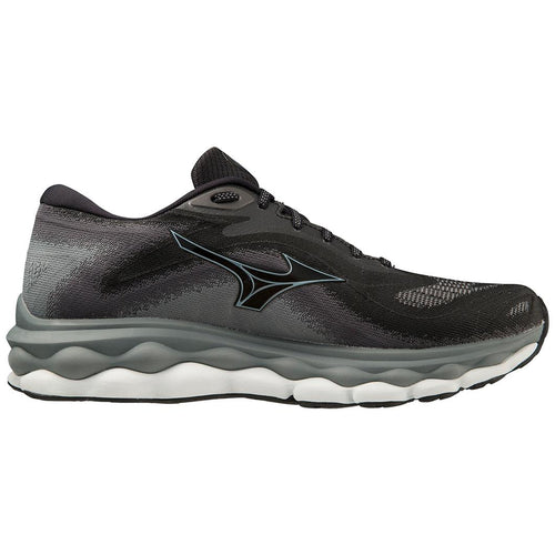 Men's Mizuno Wave Sky 7, Black/Glacial Ridge, 12 D Medium - Skoutley Outdoors LLC