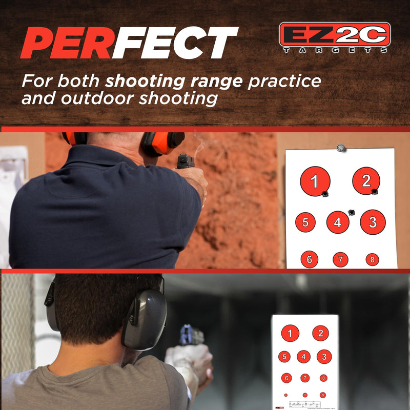 Load image into Gallery viewer, EZ2C Four Fun Game Styles: Paper Targets Shooting Range 11"x17" USA MADE
