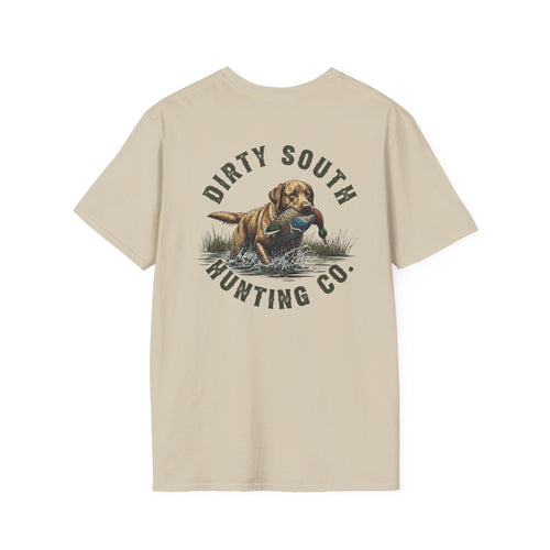 Dirty South Hunting Co. Retriever T-Shirt – Hunting Dog & Duck Graphic Tee – Outdoor Lifestyle Shirt for Hunters-Duck Hunting