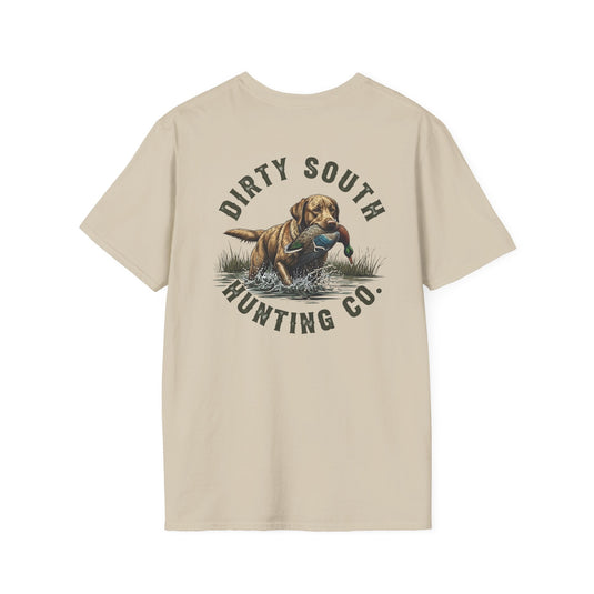 Dirty South Hunting Co. Retriever T-Shirt – Hunting Dog & Duck Graphic Tee – Outdoor Lifestyle Shirt for Hunters-Duck Hunting