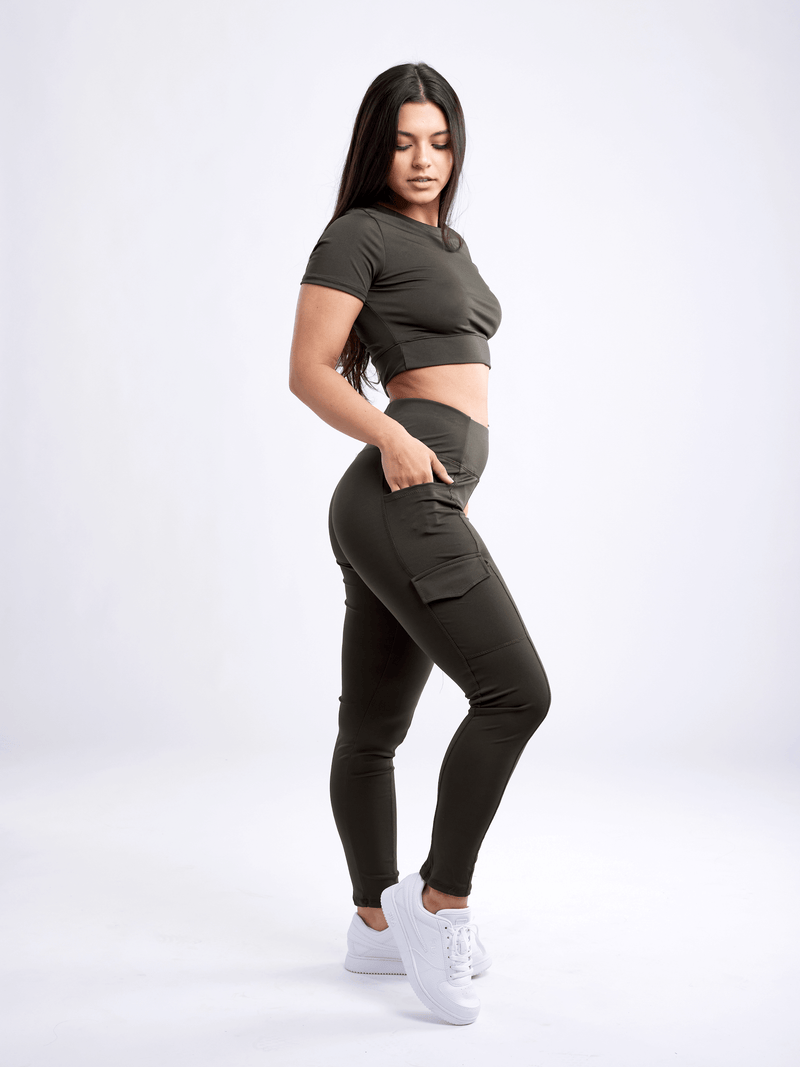 Load image into Gallery viewer, JupiterGear High-Waisted Leggings with Side Cargo Pockets
