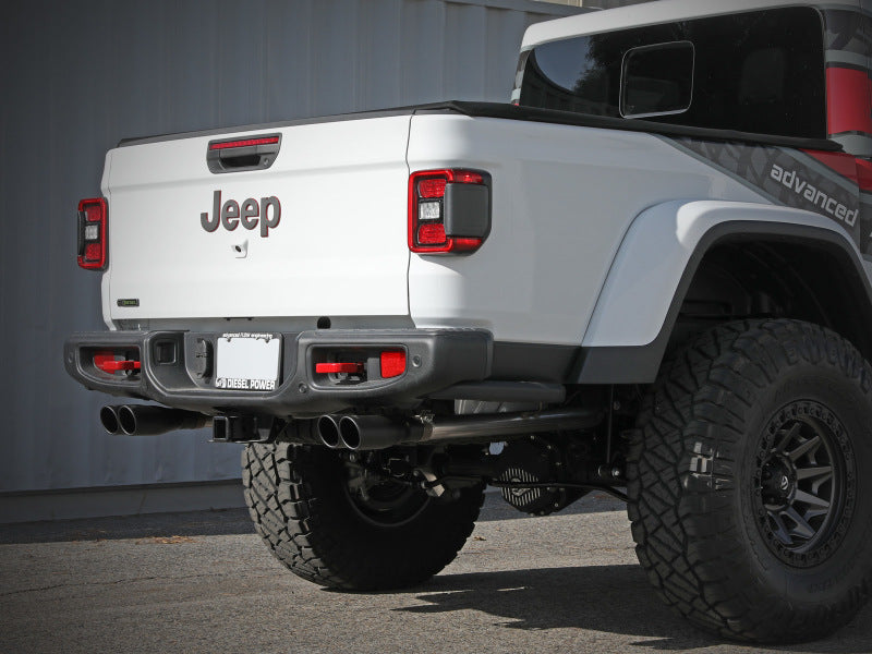 Load image into Gallery viewer, aFe Vulcan Series 3in 304SS DPF-Back 21 Jeep Gladiator V6-3.0L (td) Dual Black Tip
