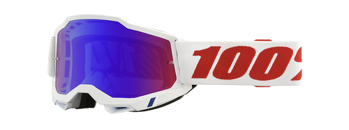 100% Accuri 2 Goggles - Pure - Red/Blue Mirror 50014-00028