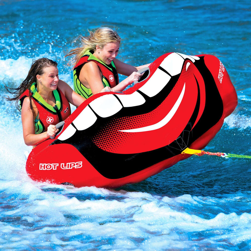 Load image into Gallery viewer, WOW Sports Hot Lips 2 Person Towable Water Tube For Pool and Lake
