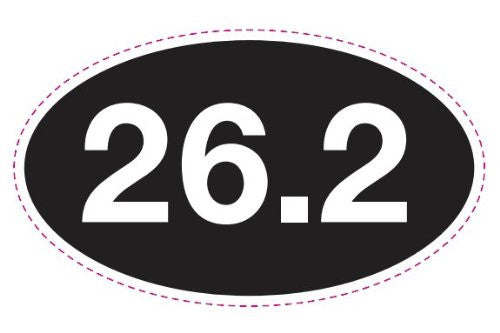 Load image into Gallery viewer, 26.2 BLACK Oval Sticker (Set of 4)
