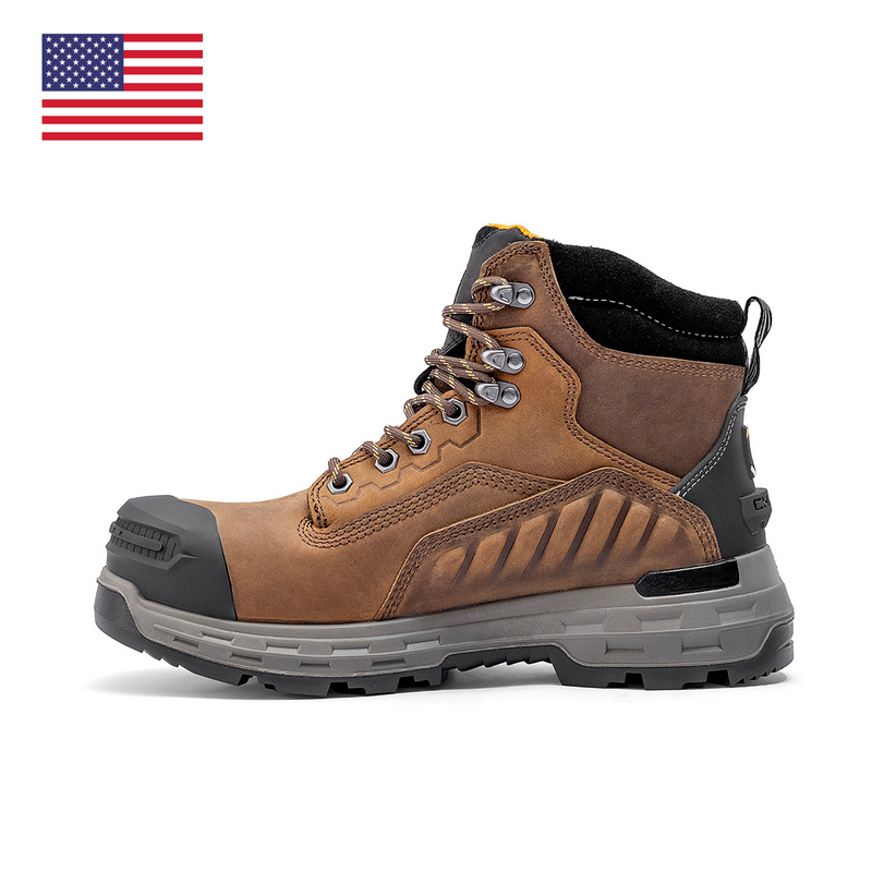 Load image into Gallery viewer, Wildwood 6” Waterproof Comp Toe Boot – Brown - Built in USA
