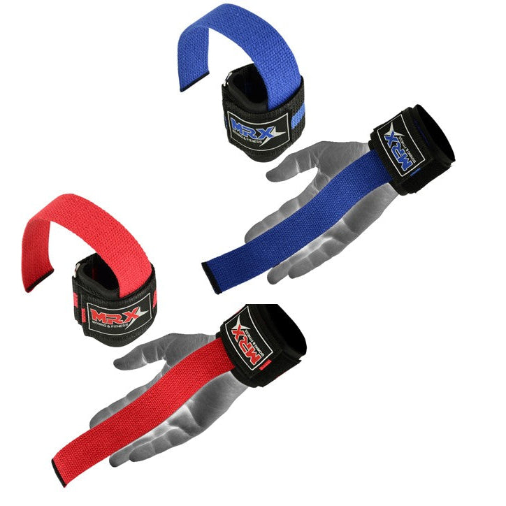Load image into Gallery viewer, 2 Pairs MRX Weight Lifting Straps with Wrist Support for Men &amp; Women Gym Workouts
