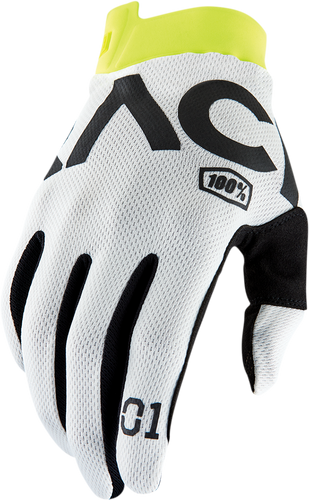 100% Racr iTrack Gloves - White - Small 10015-010-10