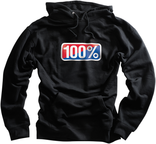 100% Classic Hoodie - Black - Small 20029-00030