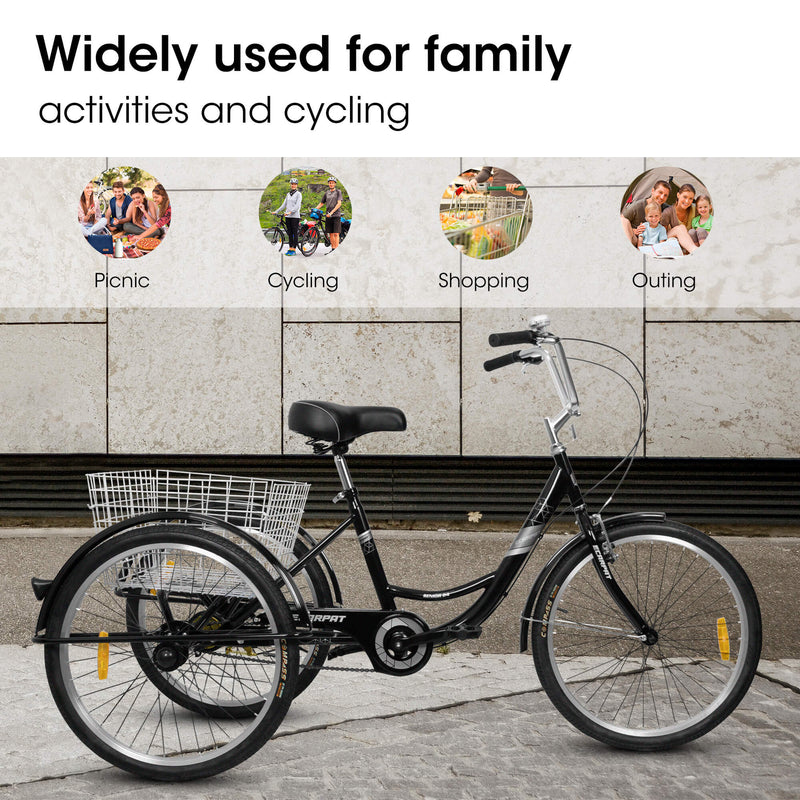 Load image into Gallery viewer, Ecarpat 24“ Single-Speed Adult Tricycle
