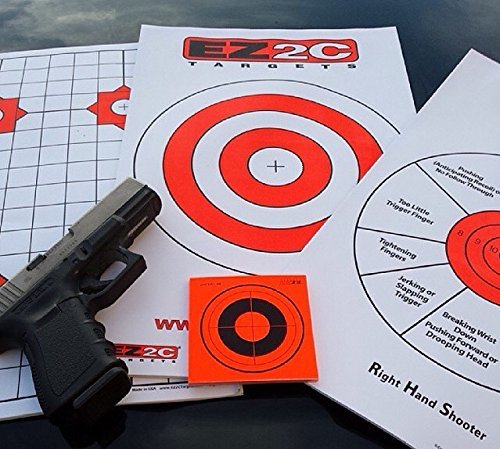 Load image into Gallery viewer, 100 EZ2C Mini Shooting Targets, Bright Fluorescent Self-Adhesive 3.5" x 3.5" USA MADE (Pack of 100)
