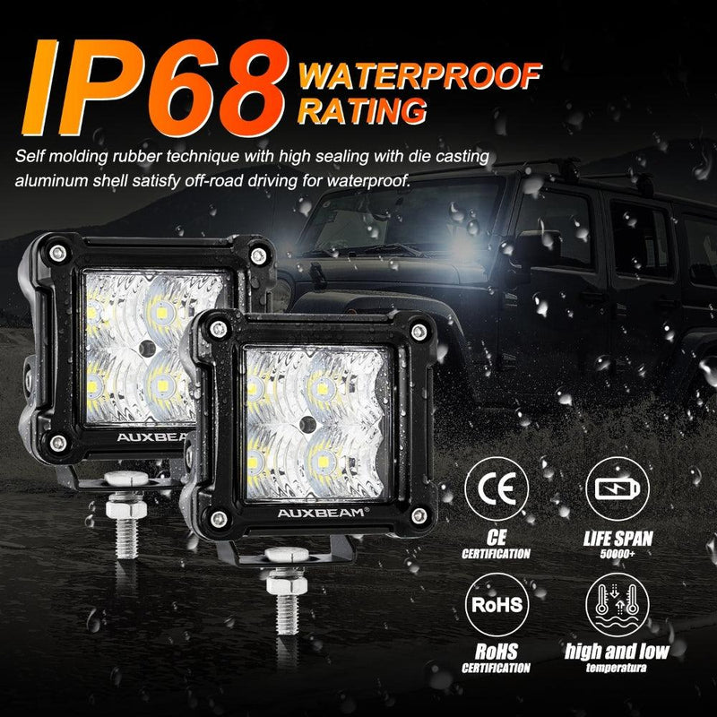 Load image into Gallery viewer, 3 Inch 20W Flood LED Pods Light with Front Bumper Fog Light Mount Brackets For Ford Bronco 2021 2022
