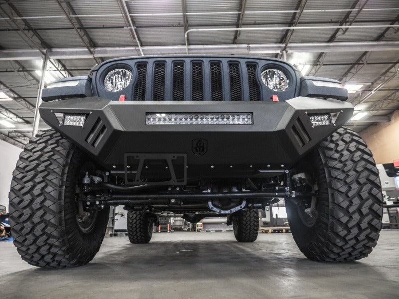 Load image into Gallery viewer, Road Armor 18-20 Jeep Wrangler JL SPARTAN Bolt-On Front Bumper Skid Plate Guard - Tex Blk
