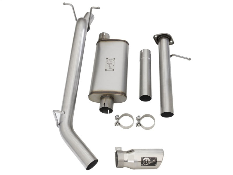 Load image into Gallery viewer, aFe Mach Force-XP Exhaust 3in CB SS 15-17 GM Colorado/Canyon 2.5L/3.6L Side Exit w/ Polished Tip

