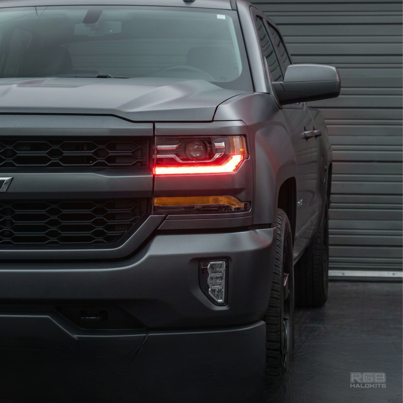Load image into Gallery viewer, Chevrolet Silverado Multicolor Flow Series DRL Boards (2016-2018)
