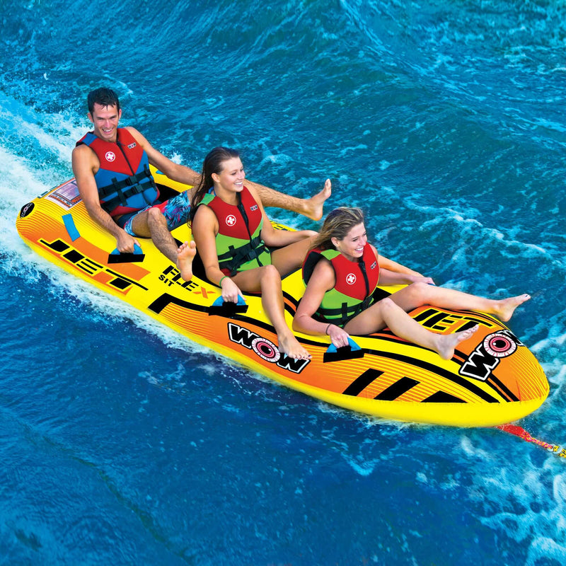 Load image into Gallery viewer, WOW Sports Jet Boat 3 Person Towable Water Tube For Pool and Lake (17-1030)
