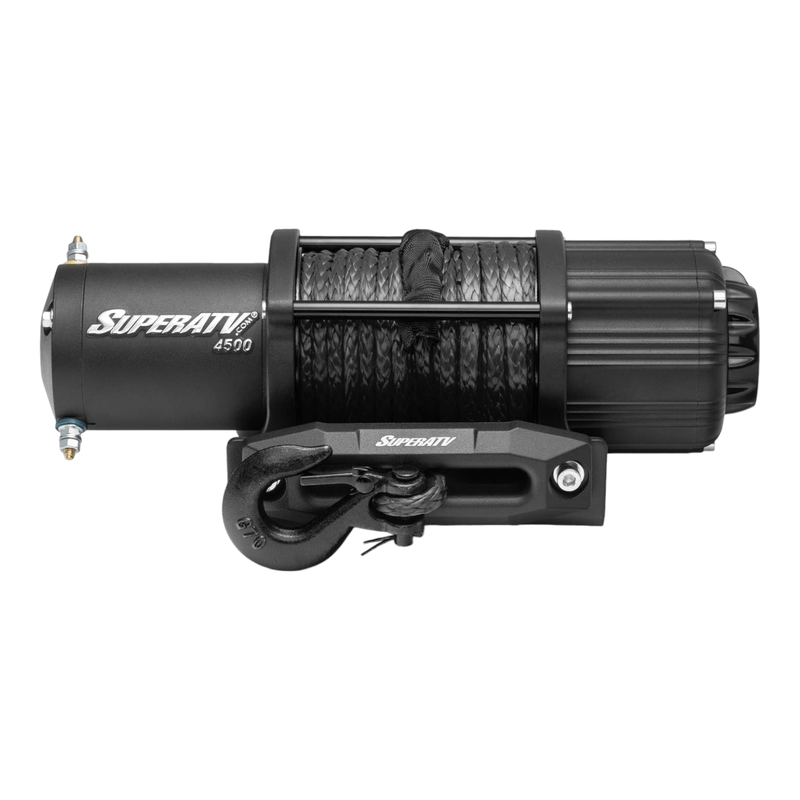 Load image into Gallery viewer, SuperATV Black Ops 4,500 lb. UTV / ATV Winch for With Wireless Remote &amp; Synthetic Rope
