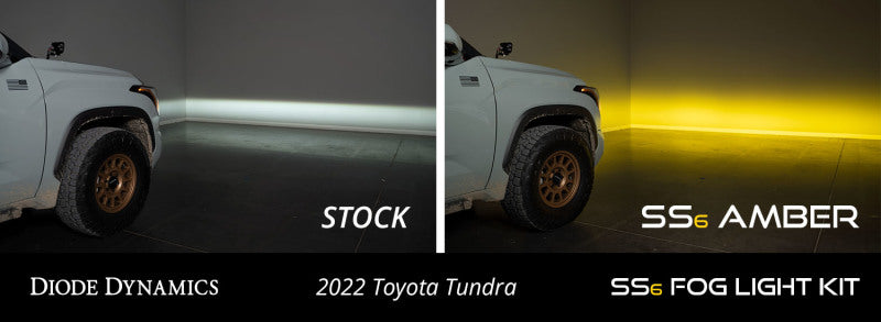 Load image into Gallery viewer, Diode Dynamics 2022 Toyota Tundra SS6 LED Fog Light Kit - Amber Wide
