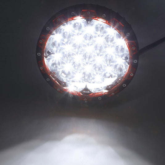 (2pcs/set) 7 Inch 210W Round Spot Beam Offroad LED Driving Lights+Amber/Black Covers(Optional) for SUV ATV UTV Trucks Pickup Jeep Golf Cart Boat