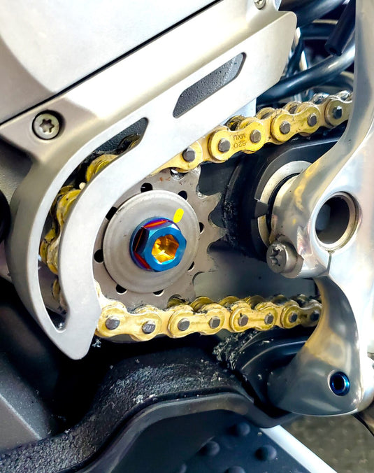 Stark Varg titanium front sprocket bolt - Warp 9