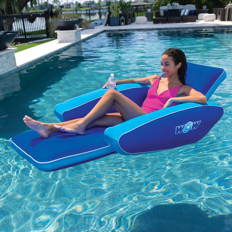 Load image into Gallery viewer, WOW Watersports Modern Lounger Pool Float with Cupholder
