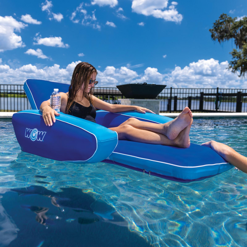 Load image into Gallery viewer, WOW Watersports Modern Lounger Pool Float with Cupholder
