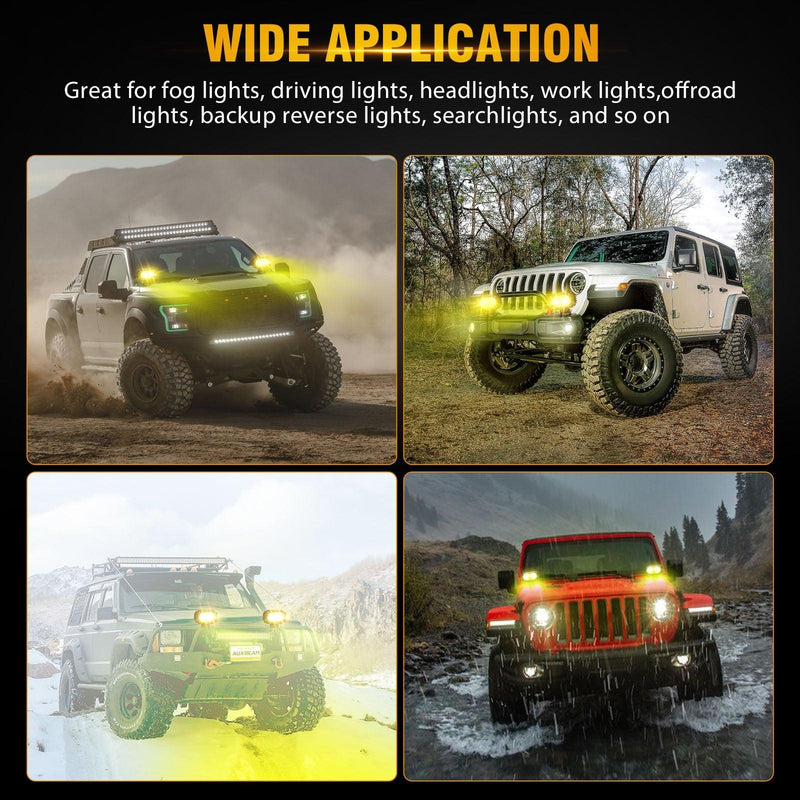 Load image into Gallery viewer, R4 Series | 4 Inch 60W LED Pods Light Flood Beam Amber Light
