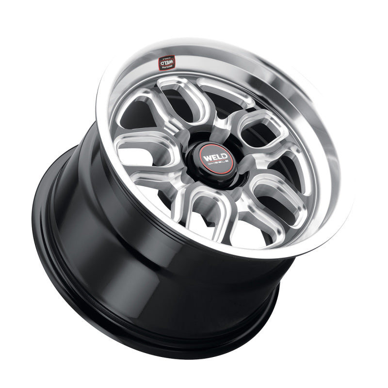 Load image into Gallery viewer, Weld S152 15X10 Laguna Drag 5X115 ET22 BS6.4 Gloss Black MIL Dia 78.1
