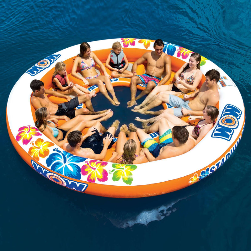 Load image into Gallery viewer, WOW Watersports Floating 12 Person Stadium Islander Water Lounge and Island
