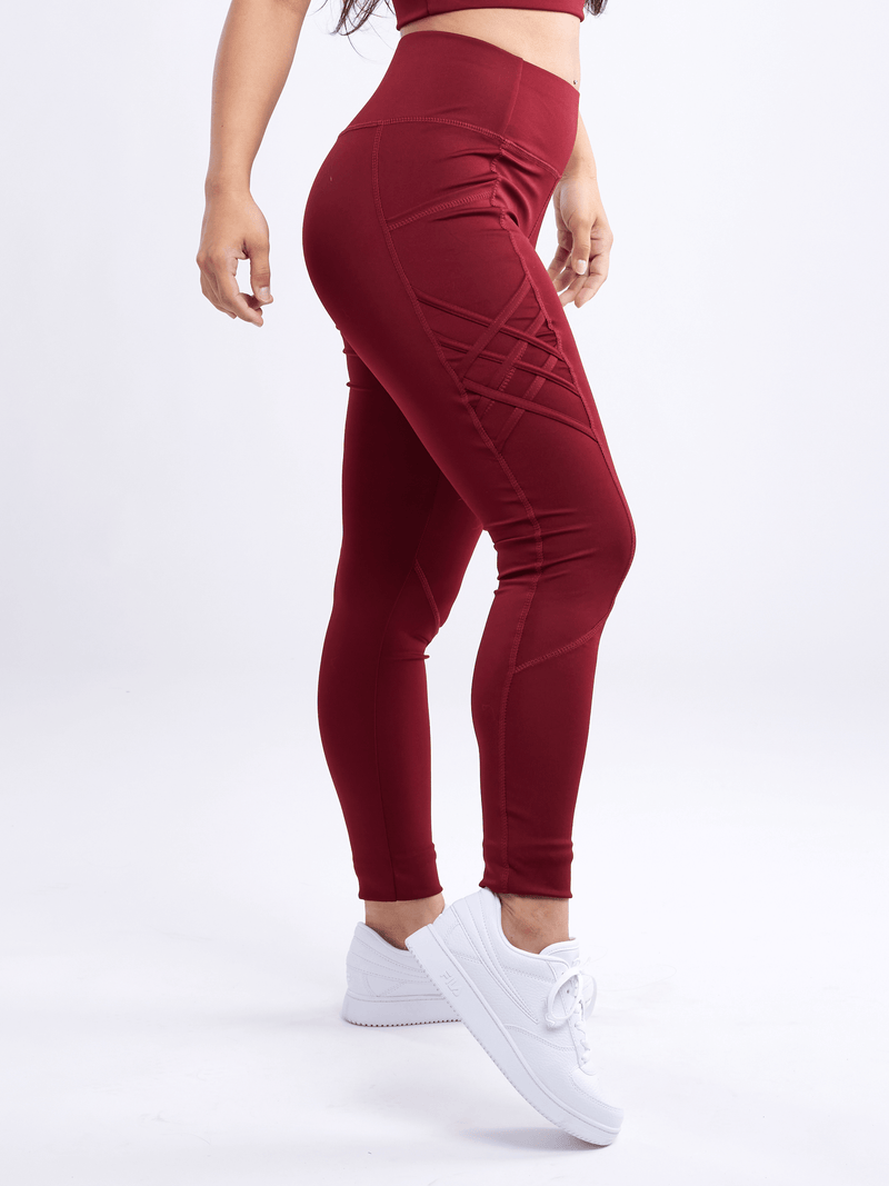 Load image into Gallery viewer, JupiterGear High-Waisted Criss-Cross Training Leggings with Hip Pockets
