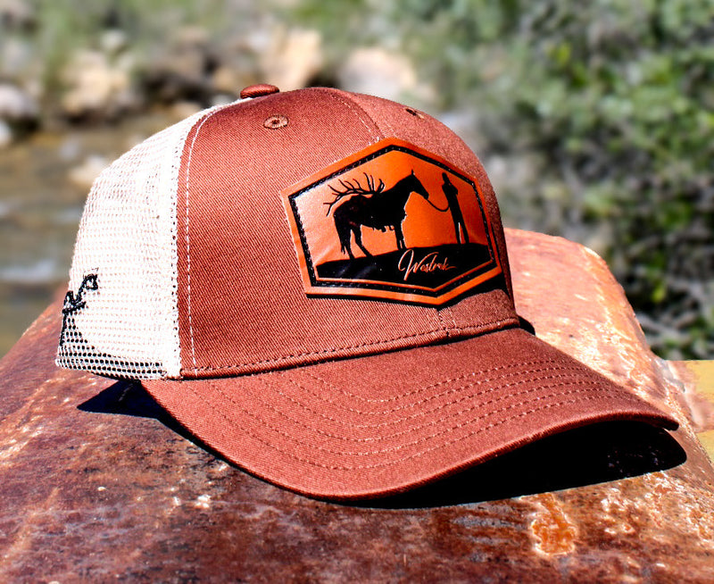 Load image into Gallery viewer, Brown/khaki curved brim packout hat
