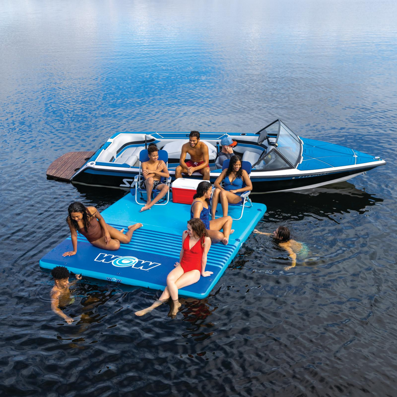 Load image into Gallery viewer, WOW Watersports 8'x5'x6" Drop Stitch Vacation Station Dock
