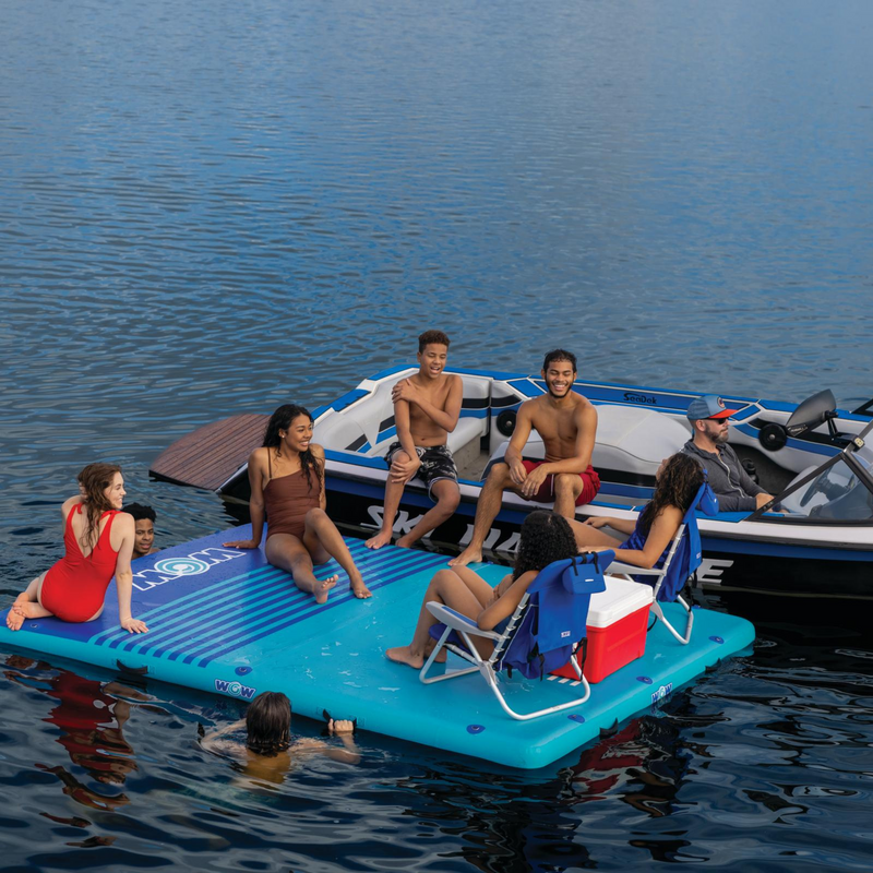 Load image into Gallery viewer, WOW Watersports 8'x5'x6" Drop Stitch Vacation Station Dock
