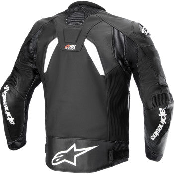 ALPINESTARS GP Plus R v4 Rideknit® Leather Jacket - Black/White - US 38 / EU 48 3100324-12-48