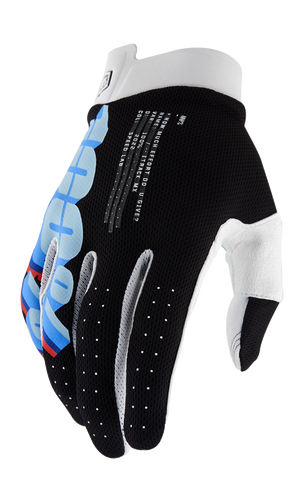 100% iTrack Gloves - System Black - Medium 10008-00036