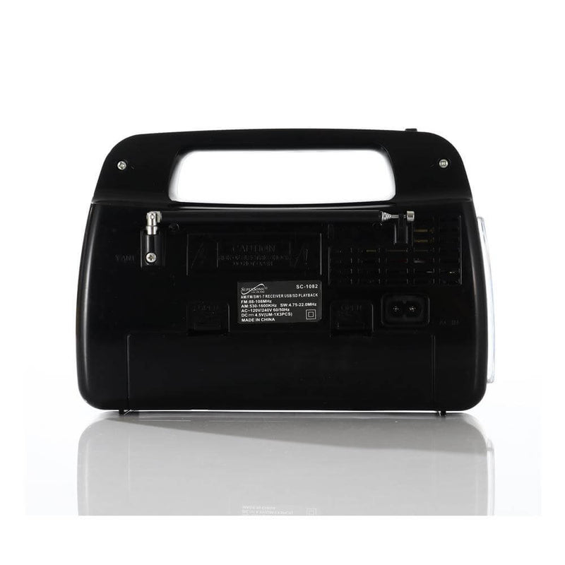 Load image into Gallery viewer, Supersonic 9 Band AM/FM/SW1-7 Portable Radio with Built-In Torch Light
