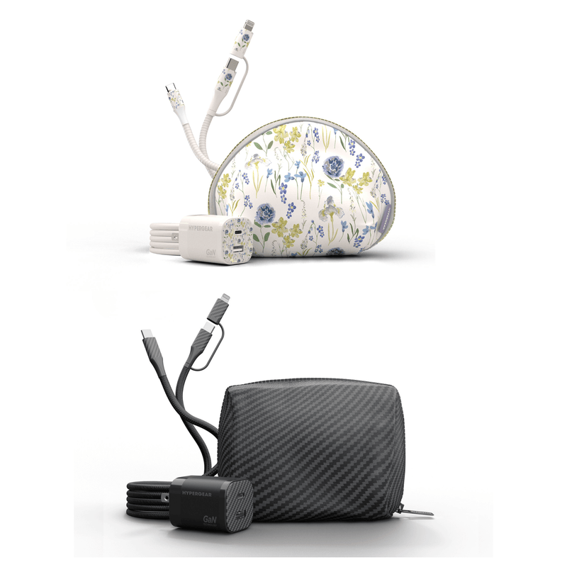 Load image into Gallery viewer, HyperGear TECHcessories 30W USB-C PD Charging Kit with Travel Pouch
