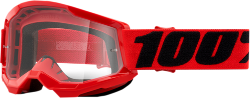 100% Youth Strata 2 Goggles - Red - Clear 50031-00004