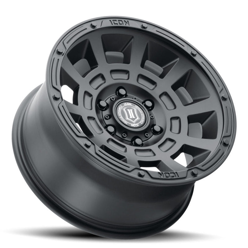 Load image into Gallery viewer, ICON Thrust 17x8.5 6x135 6mm Offset 5in BS Satin Black Wheel
