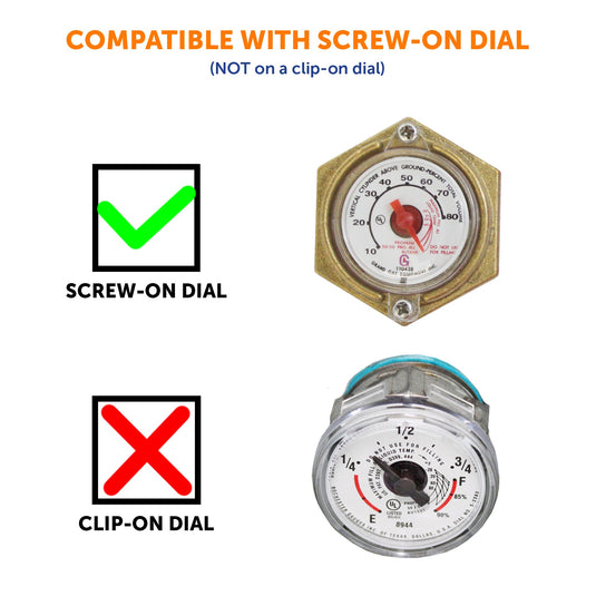 Flame King 0-90 Ohm Twin-Site Remote Dial Gauge for RV ASME Propane Tanks