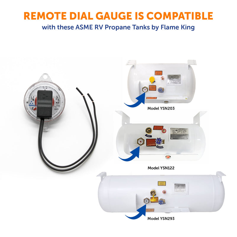 Load image into Gallery viewer, Flame King 0-90 Ohm Twin-Site Remote Dial Gauge for RV ASME Propane Tanks
