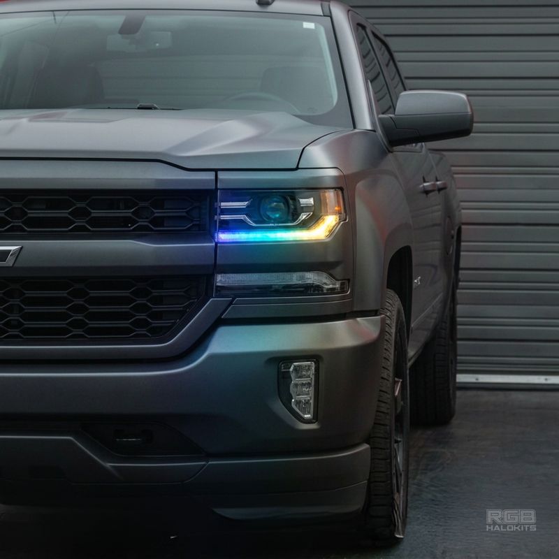 Load image into Gallery viewer, Chevrolet Silverado Multicolor Flow Series DRL Boards (2016-2018)
