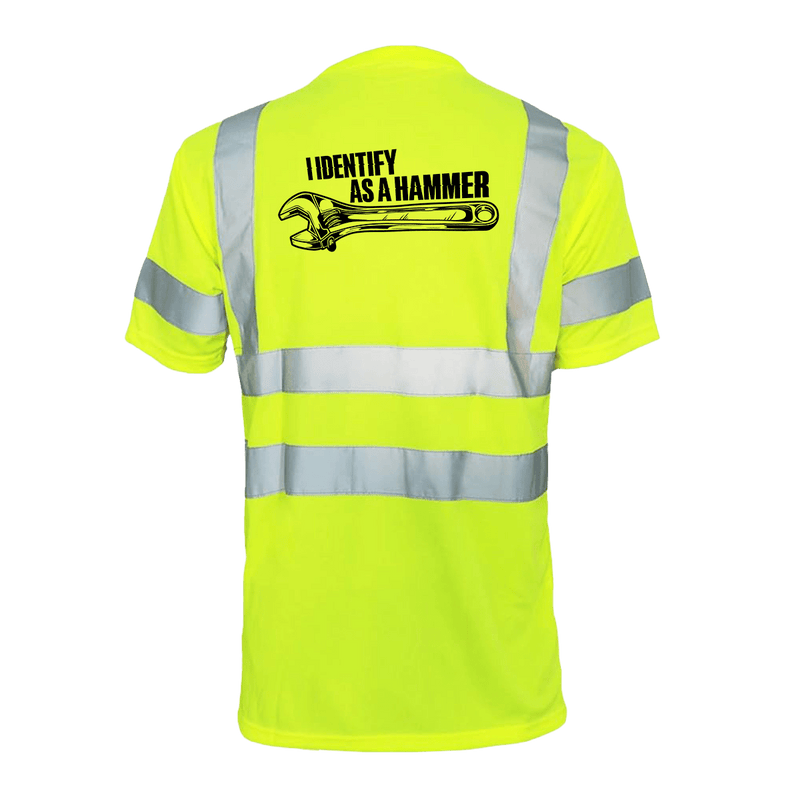 Load image into Gallery viewer, Identify As A Hammer - Reflective Safety T-Shirt
