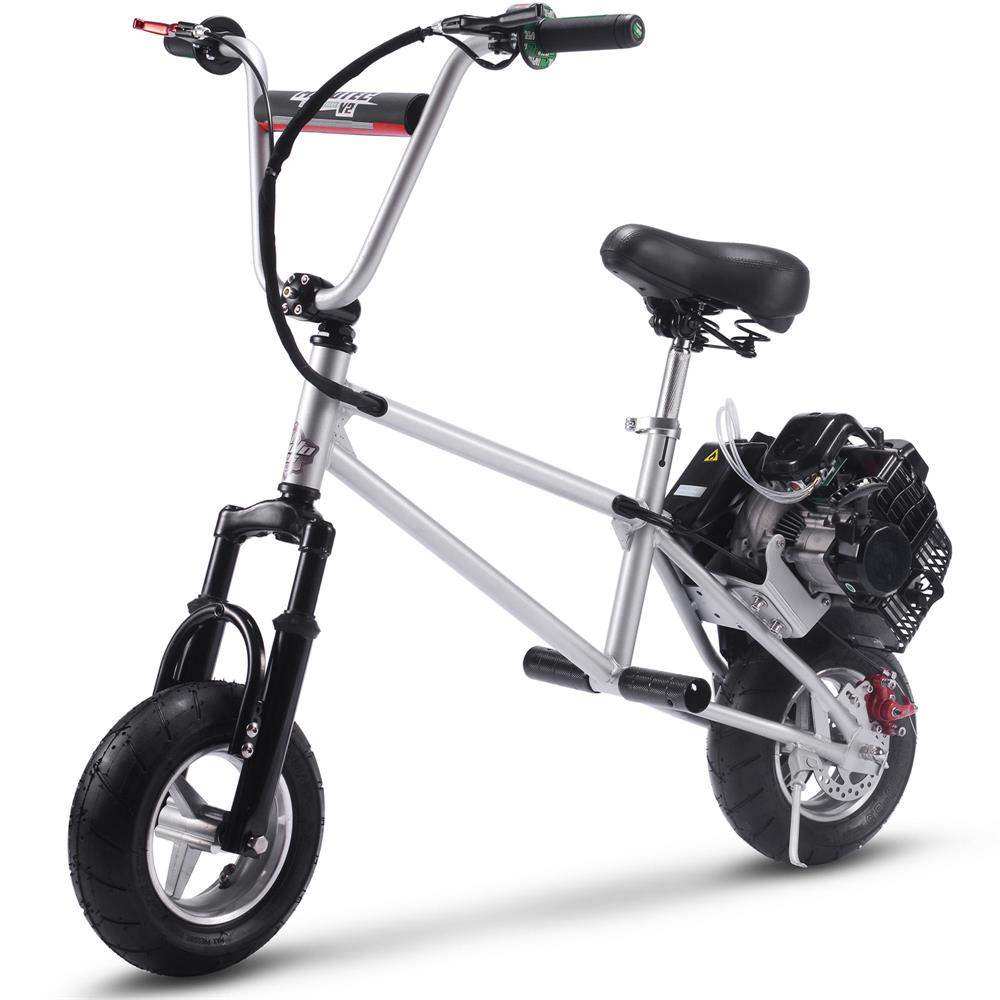 Mototec 49cc Gas Mini Bike V2 Silver - Skoutley Outdoors LLC
